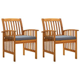 Vidaxl tuinstoelen 2 st met kussens massief acaciahout