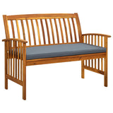 Vidaxl tuinbank met kussen 119 cm massief acaciahout