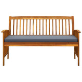 Vidaxl tuinbank met kussen 147 cm massief acaciahout