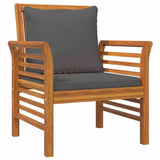 Vidaxl fauteuils 2 st met donkergrijze kussens massief acaciahout