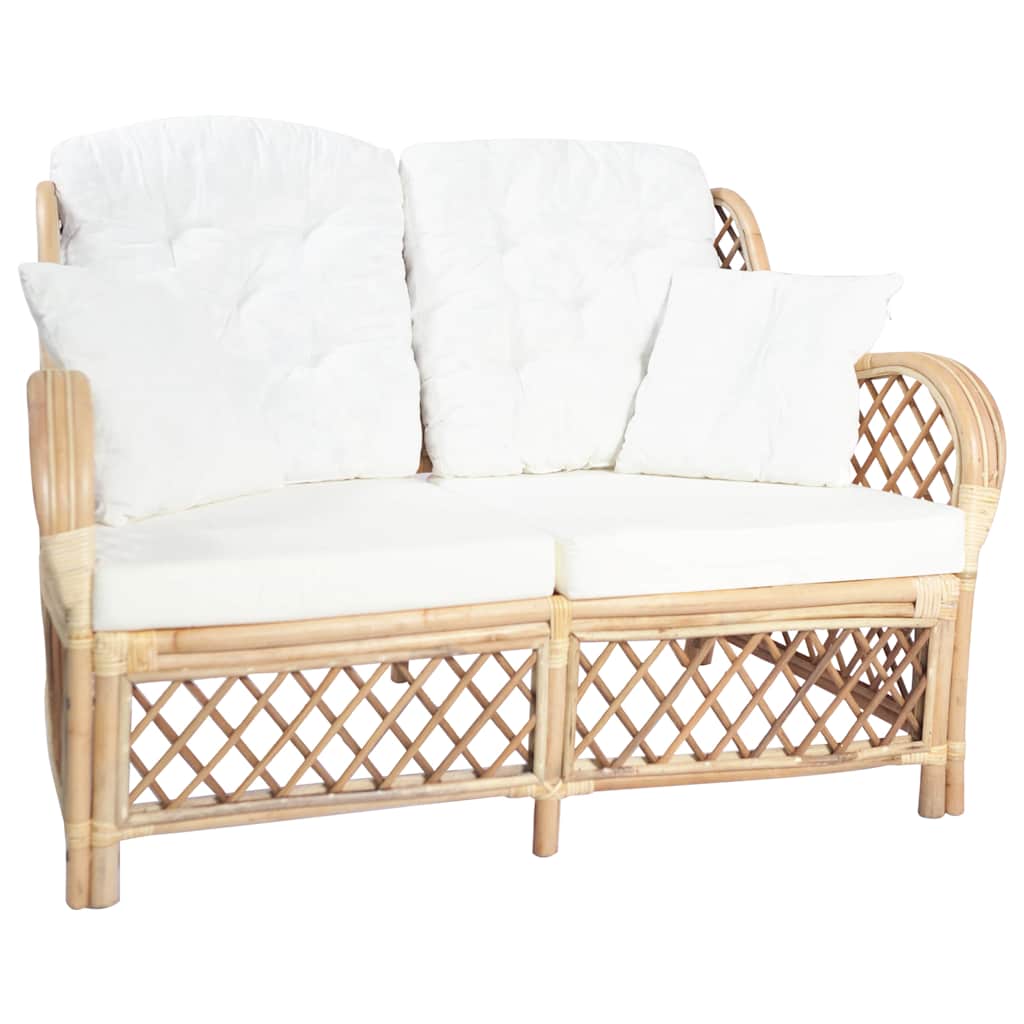 Vidaxl tweezitsbank rattan