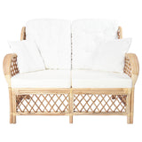 Vidaxl tweezitsbank rattan