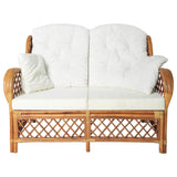 Vidaxl tweezitsbank rattan lichtbruin