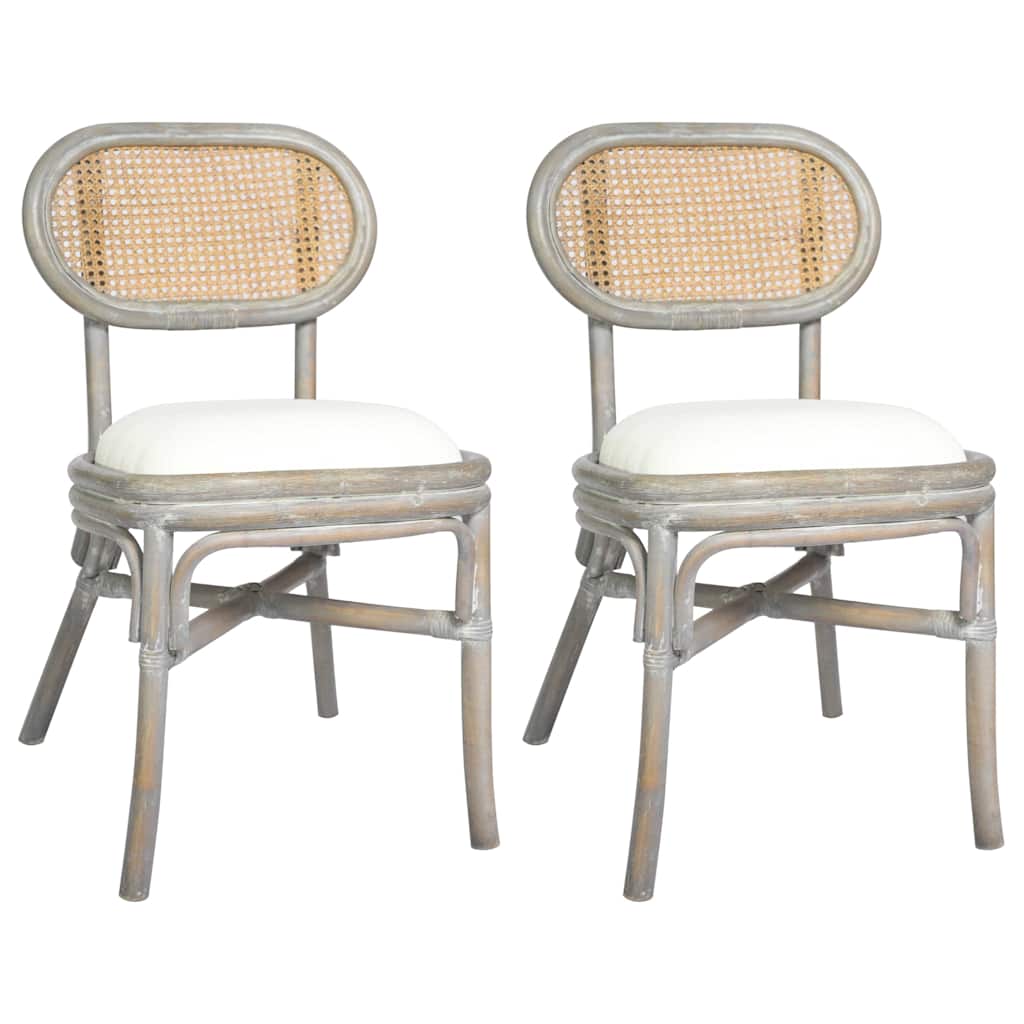 Vidaxl eetkamerstoelen 2 st linnen grijs