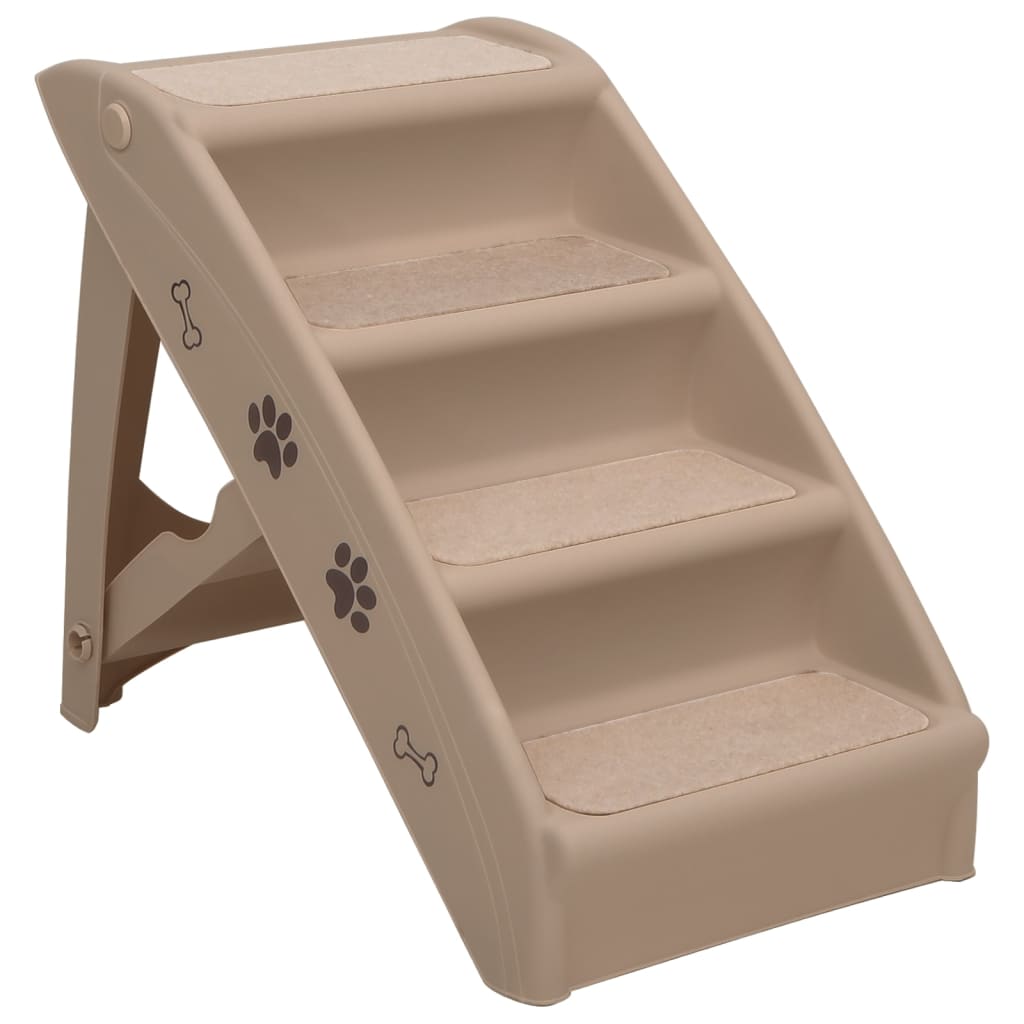 Vidaxl Dog Staircase pliable 62x40x49,5 cm brun