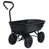 Vidaxl tuinkiepwagen 300 kg 75 l zwart