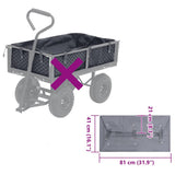 Vidaxl -Reise von 81x41x21 cm Stoff dunkelgrau