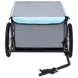 Vidaxl fietstrailer 65 kg zwart en blauw