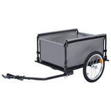 Vidaxl Bicycle Trailer 65 kg grigio e arancione