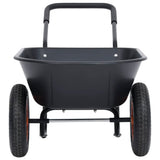 Vidaxl -Schubkarren 100 kg 78 l Schwarz und Orange