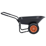 Vidaxl -Schubkarren 100 kg 78 l Schwarz und Orange