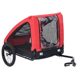 Vidaxl Dog Bike Trailer rød og sort