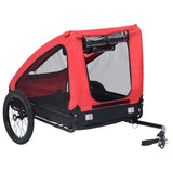 Vidaxl Dog Bike Trailer rød og sort