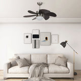Vidaxl Deckenventilator mit Lampe 76 cm dunkelbraun