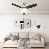 Vidaxl Deckenventilator mit Lampenfernbedienung 108 cm dunkelbraun
