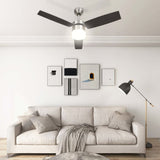 Ventilateur de plafond Vidaxl avec télécommande de lampe 108 cm brun foncé