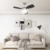 Vidaxl Deckenventilator mit Lampenfernbedienung 76 cm dunkelbraun