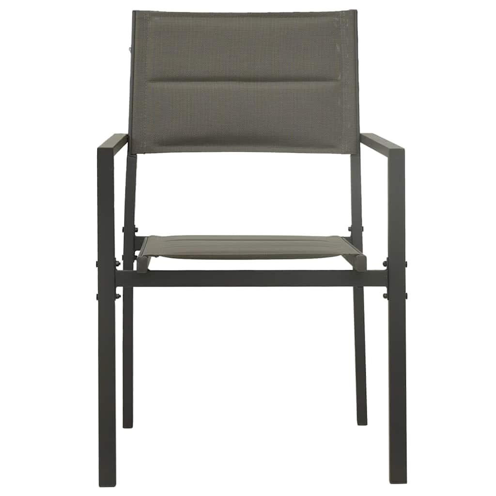 Vidaxl tuinstoelen 2 st textileen en staal grijs en antracietkleurig