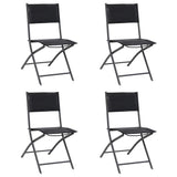 Vidaxl tuinstoelen inklapbaar 4 st staal en textileen