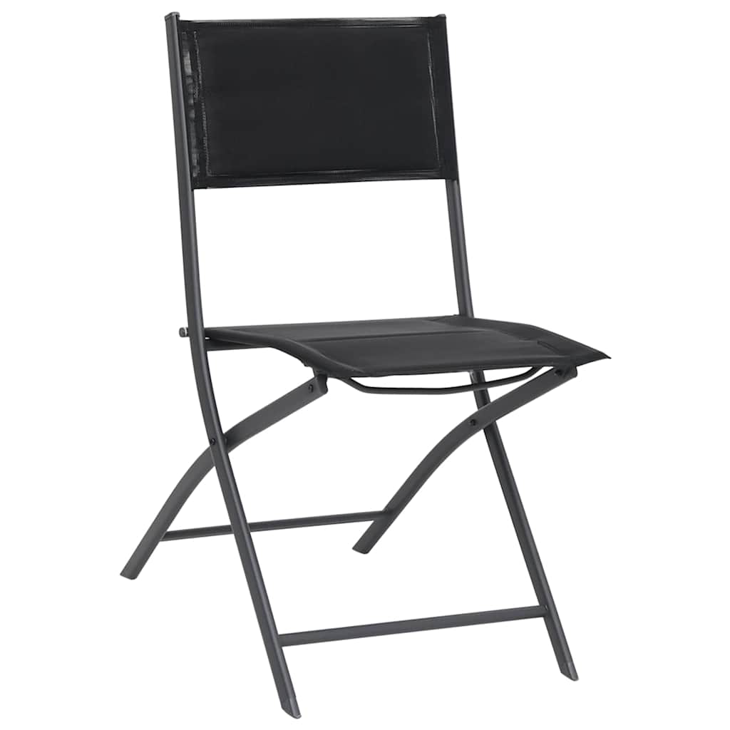 Vidaxl tuinstoelen inklapbaar 4 st staal en textileen