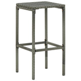 Vidaxl barkrukken met kussens 4 st poly rattan grijs