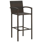 Vidaxl barkrukken 2 st poly rattan bruin