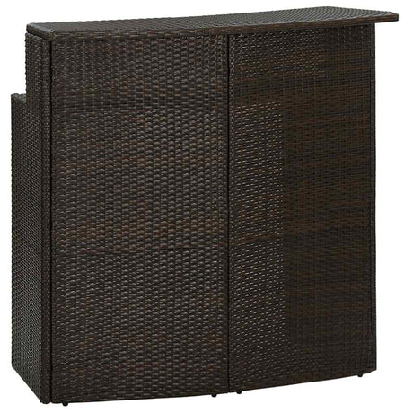 Vidaxl tuinbartafel 120x55x110 cm poly rattan bruin