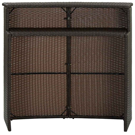 Vidaxl tuinbartafel 120x55x110 cm poly rattan bruin
