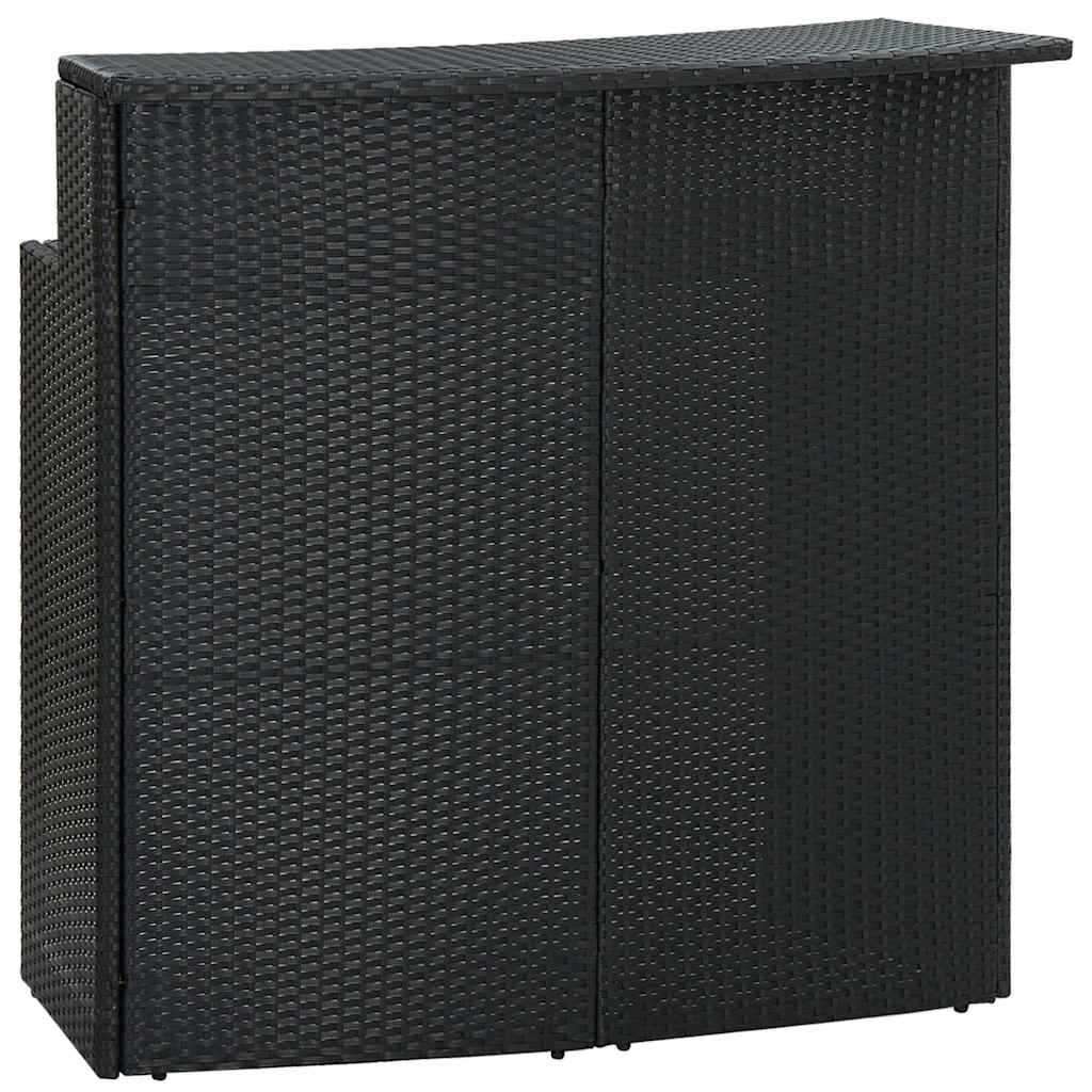 Vidaxl tuinbartafel 120x55x110 cm poly rattan zwart