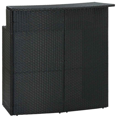 Vidaxl tuinbartafel 120x55x110 cm poly rattan zwart