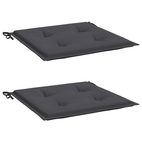Vidaxl Garden Stuhl Pushions 2 PCs 40x40x4 cm Oxford Stoffanthrazit -gelöscht
