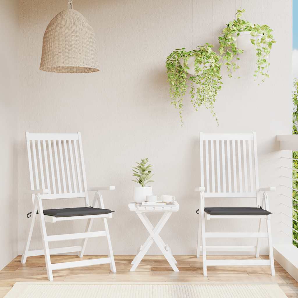 Vidaxl Garden Stuhl Pushions 2 PCs 40x40x4 cm Oxford Stoffanthrazit -gelöscht