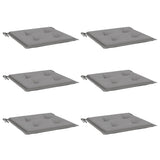 Vidaxl Gartenstuhlkissen 6 Stcs 40x40x4 cm Oxford Stoff grau