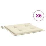 Vidaxl Gartenstuhl Kissen 6 ST 40x40x3 cm Oxford Stoff Crème -Colored