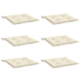 Vidaxl Gartenstuhlkissen 6 Stcs 40x40x4 cm Oxford Stoff Crème -Colored