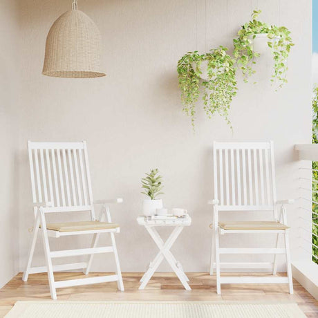 Vidaxl Garden Stuhl Kissen 2 Stcs 40x40x4 cm Oxford Stoff Beige beige