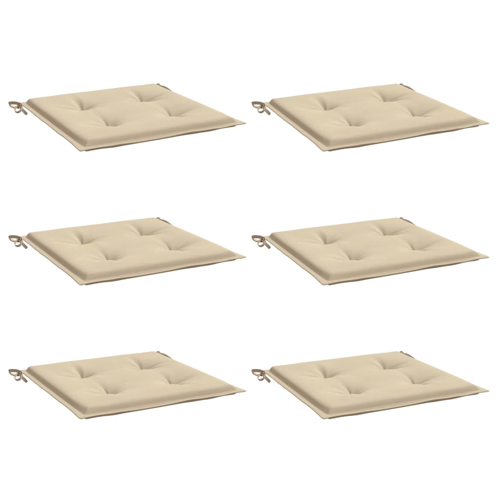 Vidaxl Garden Frea Poduszki 6 szt. 40x40x3 CM Oxford Tabil Beige