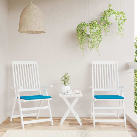 Vidaxl Gartenstuhl Kissen 2 ST 40x40x3 cm Oxford Stoff Blau