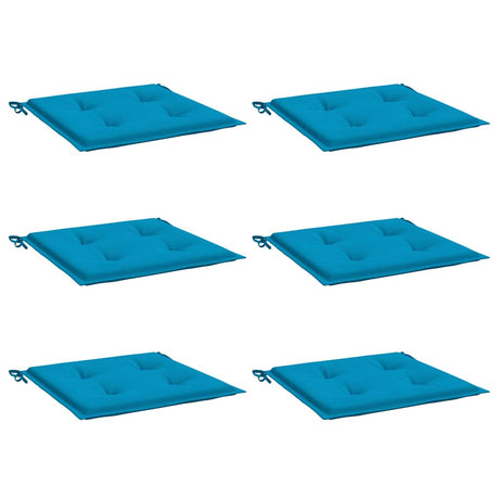 Vidaxl tuinstoelkussens 6 st 40x40x4 cm oxford stof blauw