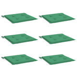 Vidaxl Gartenstuhl Kissen 6 ST 40x40x3 cm Oxford Stoff grün