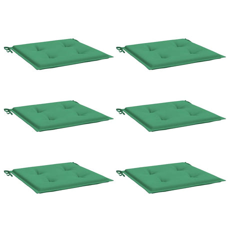 Vidaxl Gartenstuhl Kissen 6 ST 40x40x3 cm Oxford Stoff grün