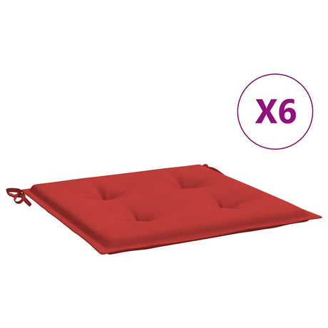 Vidaxl Gartenstuhl Kissen 6 Stcs 40x40x4 cm Oxford Stoff rot
