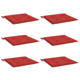 Vidaxl Gartenstuhl Kissen 6 Stcs 40x40x4 cm Oxford Stoff rot