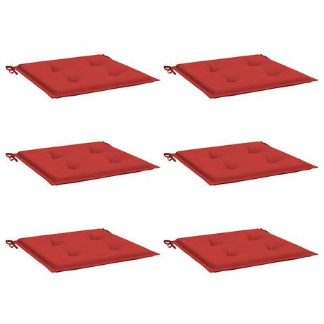 Vidaxl Gartenstuhl Kissen 6 Stcs 40x40x4 cm Oxford Stoff rot
