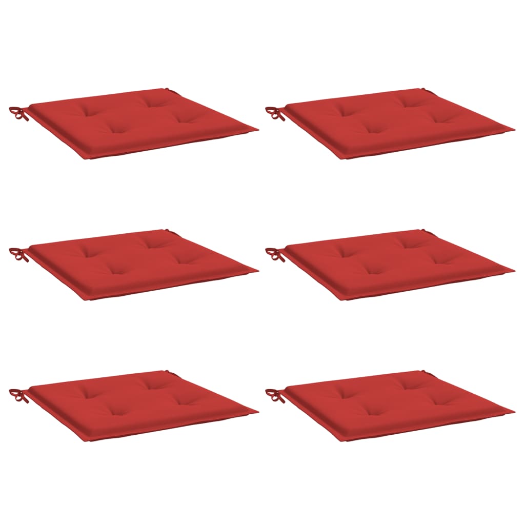 Vidaxl Gartenstuhl Kissen 6 ST 40x40x3 cm Oxford Stoff rot