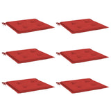 Vidaxl Gartenstuhl Kissen 6 ST 40x40x3 cm Oxford Stoff rot