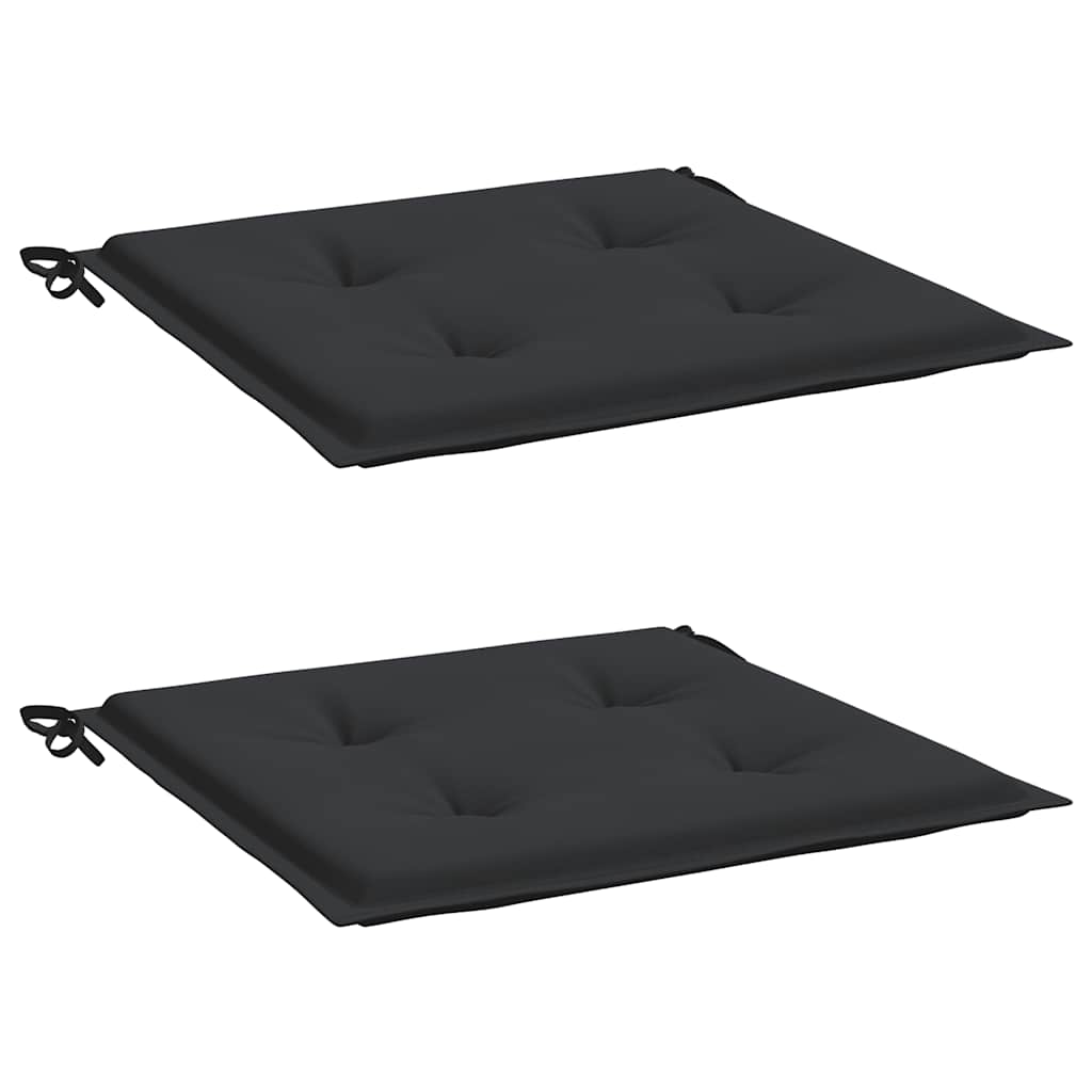 Vidaxl Gartenstuhl Kissen 2 ST 40x40x4 cm Oxford Stoff schwarz