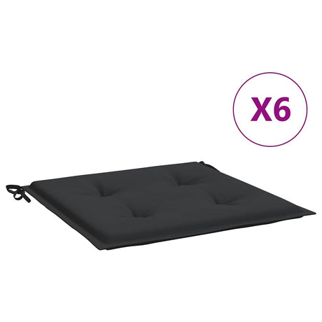 Vidaxl Gartenstuhl Kissen 6 ST 40x40x4 cm Oxford Stoff schwarz