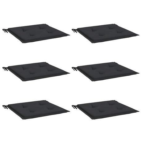 Vidaxl Gartenstuhl Kissen 6 ST 40x40x4 cm Oxford Stoff schwarz