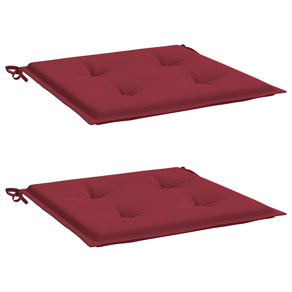 Vidaxl Gartenstuhl Kissen 2 Stcs 40x40x4 cm Oxford Stoff Wein rot